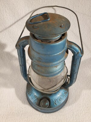 Vintage Dietz New York USA Little Wizard Lamp Lantern Red Globe