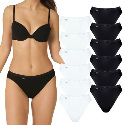 Sloggi Damen Basic+ Tai Taillenslip sanfte Baumwolle klassischer Slip 6er Pack