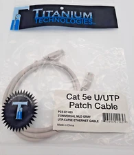 3ft Cat5e Cable Ethernet Patch Cable Gray (5 Pack)