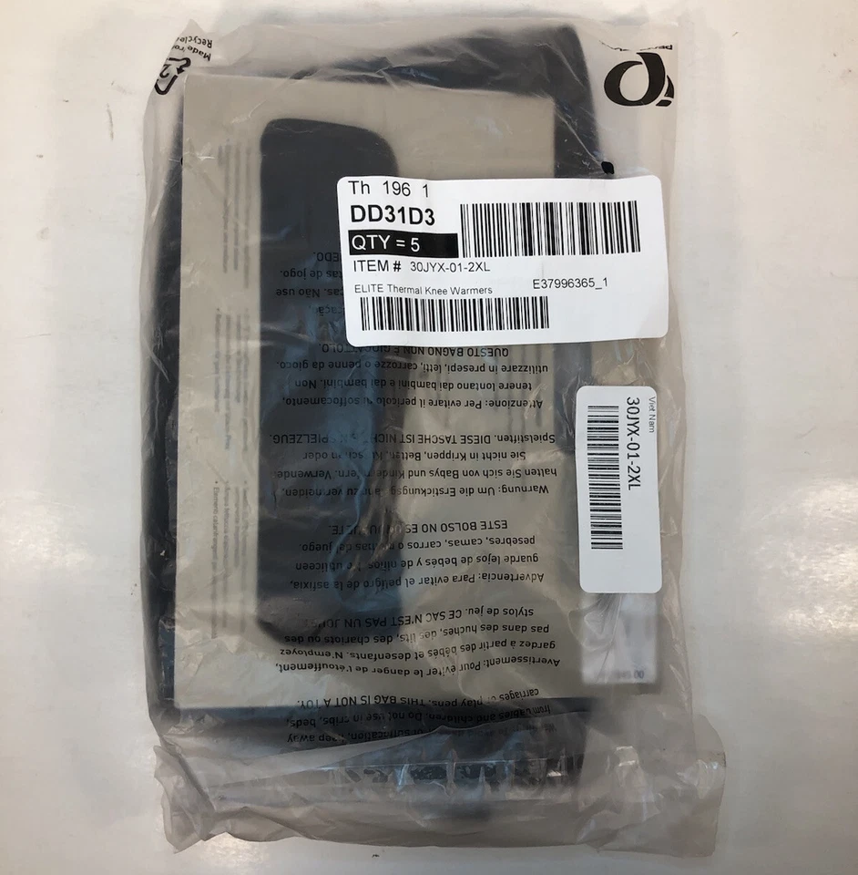Calentador de rodilla térmico PEARL IZUMI Elite adulto unisex NEGRO forma ajuste talla XXL NUEVO CON ETIQUETAS Foto 3 de 4