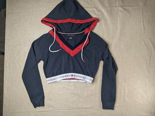 tommy hilfiger women's zip up hooded shirts & tops