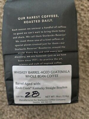 STARBUCKS RESERVE KNOB CREEK BOURBON WHISKEY BARREL-AGED STARBUCKS RESERVE KNOB CREEK BOURBON WHISKEY BARREL-AGED