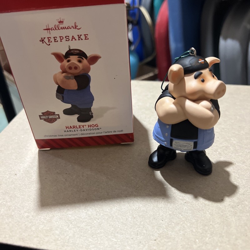 Hallmark Keepsake 2014 Harley Davidson Hog Christmas Orn. Great Condition! & Box