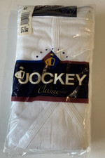 Vtg NIP 1997 Jockey Classic 3 Pack 100 Cotton White Briefs Y Front Fly Size 42