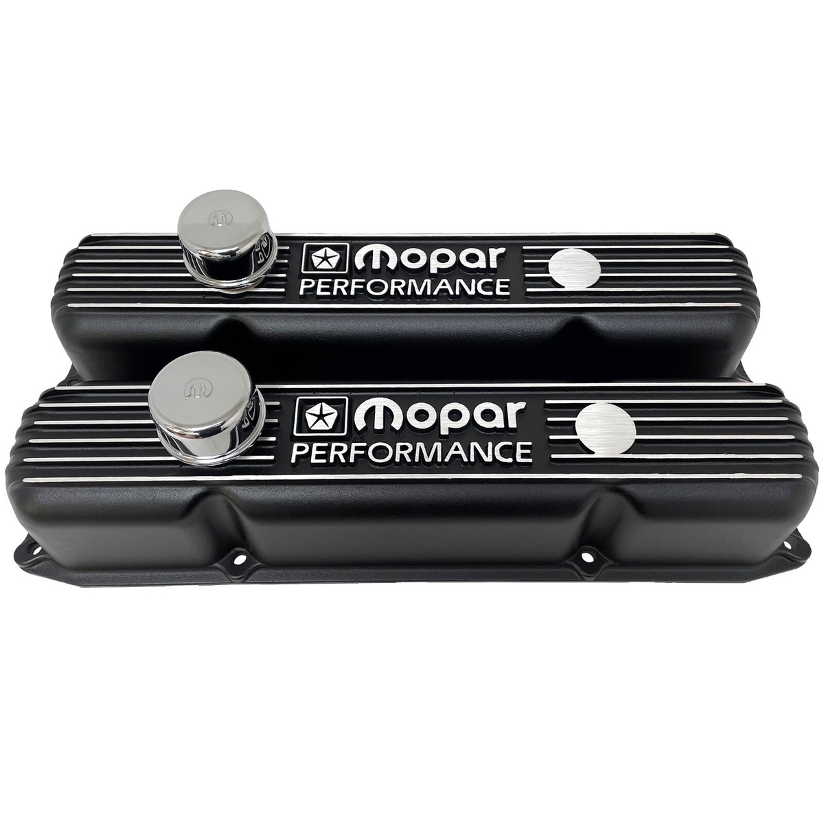 NOS Mopar 383 400 440 Big Block Black Aluminum Valve Covers W