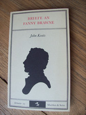 John KEATS Briefe eines Liebenden (an Fanny Brawne)* kt. 1986*sauberes Exemplar*