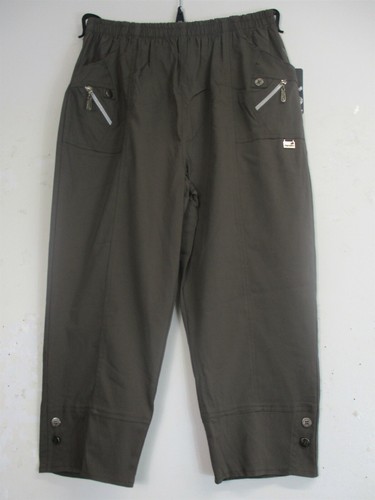 Cotton Mix Ladies Cropped Trousers Pockets 9 Colours Sizes:12 14 16 18 20 22 24 - Picture 61 of 72
