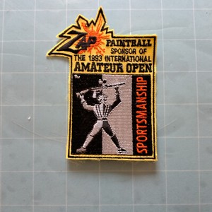 Zap Paintball International Amature Open 1993 Event Patch size 3.5x4.5