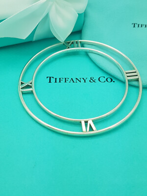 Bangle Tiffany Uk Tiffany Very Rare Logo Italy Silver Bangle