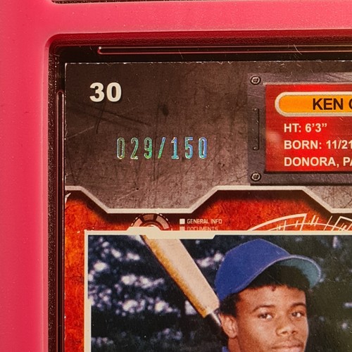 KEN GRIFFEY JR 2021 SKYBOX METAL UNIVERSE PRECIOUS METAL GEMS RED SUPER RARE📈 - Picture 7 of 7