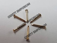 10mm (19g) 3/8" ESCUTCHEON PINS TACKS CHOOSE QTY ELECTRO BRASS FREE P&P