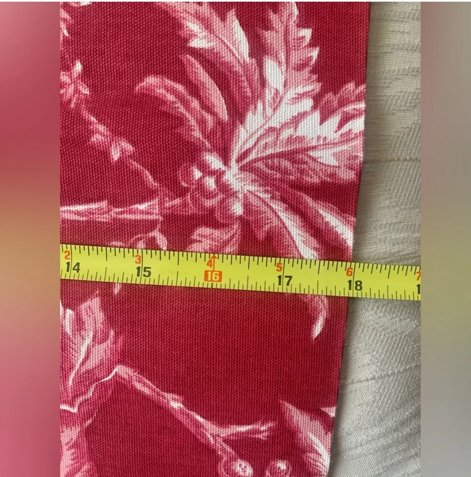 1 blusa cenefa a medida Martha Stewart French Toile roja blanca floral 18X84 Foto 4 de 4