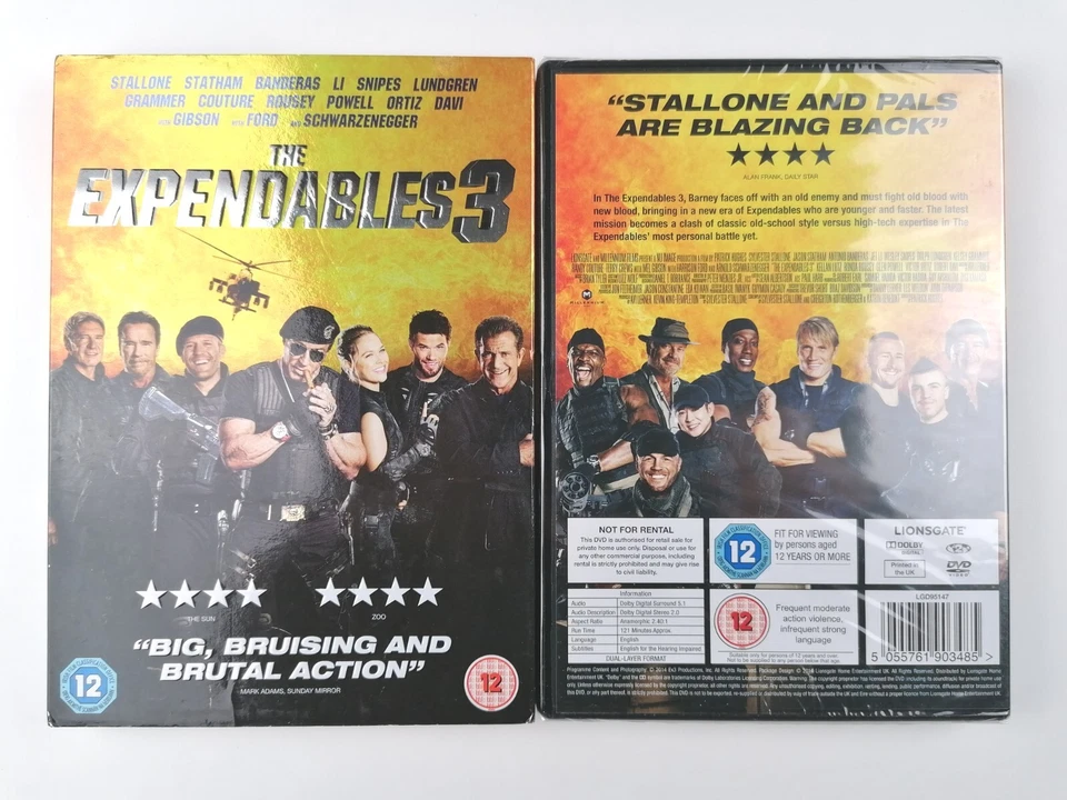 The Expendables 3 - Stallone Schwarzenegger Statham - DVD Region 2 - New - Image 3 of 3