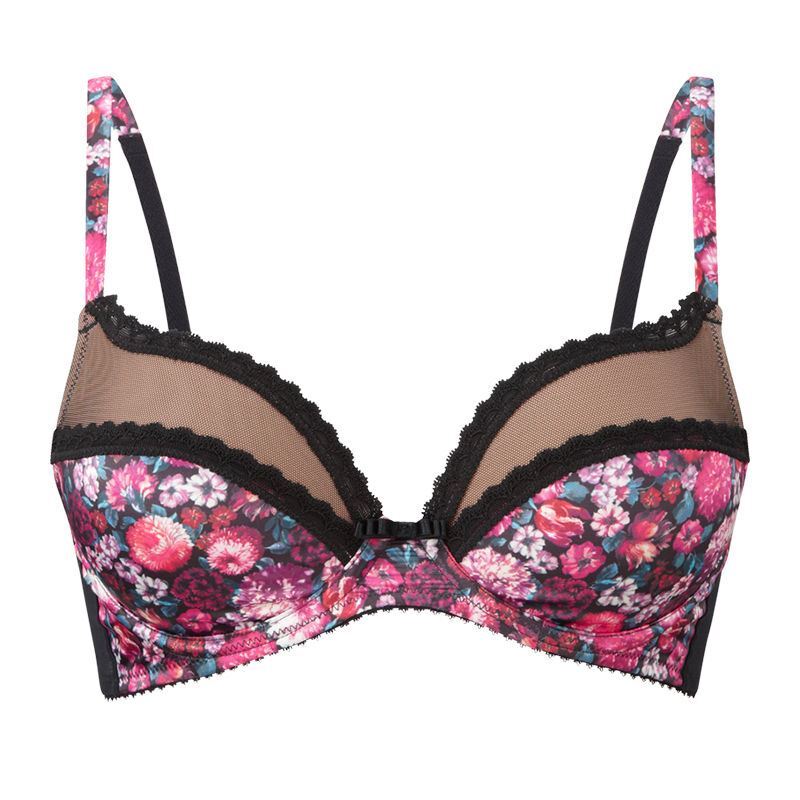 Gossard Lingerie Entice Plunge Bra Floral Black Print 11281