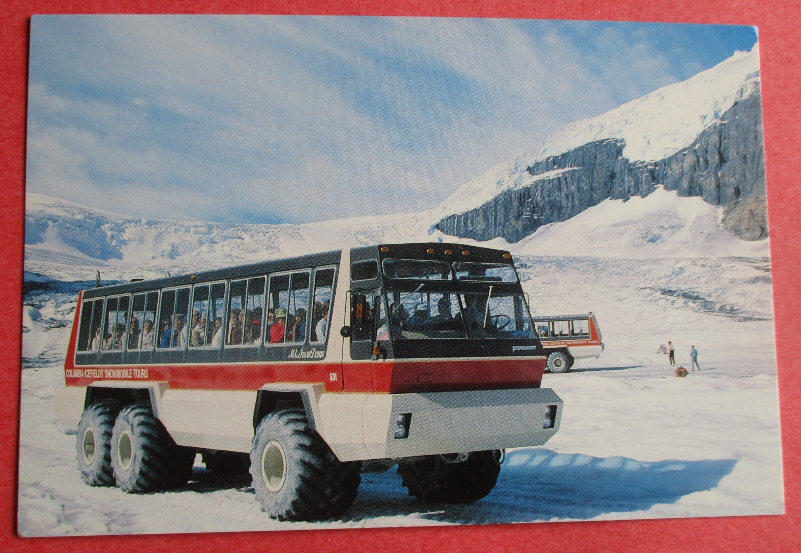 Snowmobiles at the Columbia Icefield Banff Jasper National Park Alberta Postcard