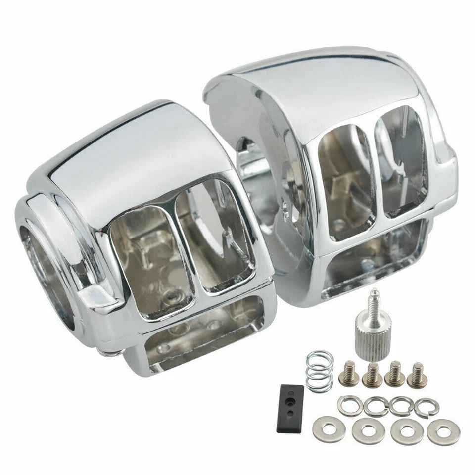 Switch Housing Cover +6PC Switch Chrome For Harley Sportster Softail FatBoy Dyna — 第 4/4 张图片