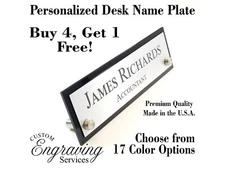 DESK NAME PLATE for office desk sign plaque EXECUTIVE Custom Engraving Services