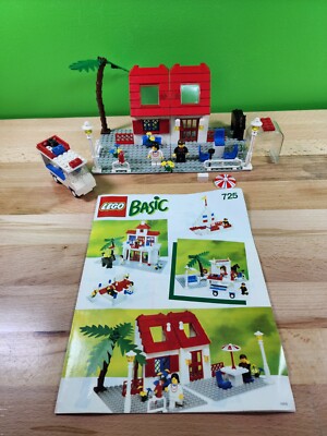 LEGO 725 Basic Universal Building 1990, INCOMPLETE With Instructions