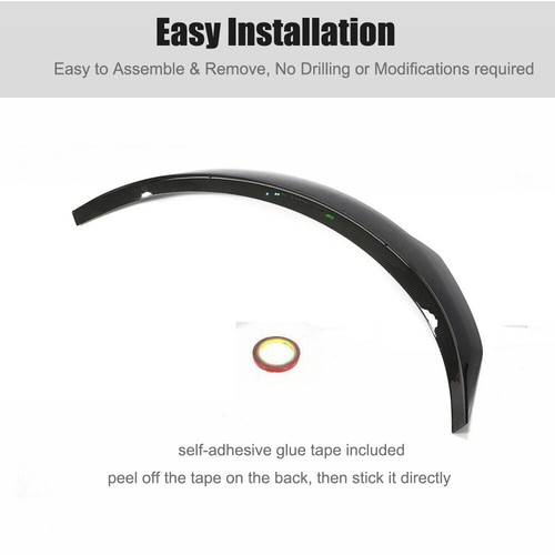 Fit for Tesla Model Y SUV 2019-24 Real Carbon Fiber Rear Trunk Spoiler Wing Lip - Picture 9 of 12