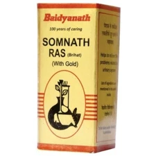 Baidyanath Somnath Ras (Vr.) with Gold 10 tabs, pack of 3, for urinary disorders