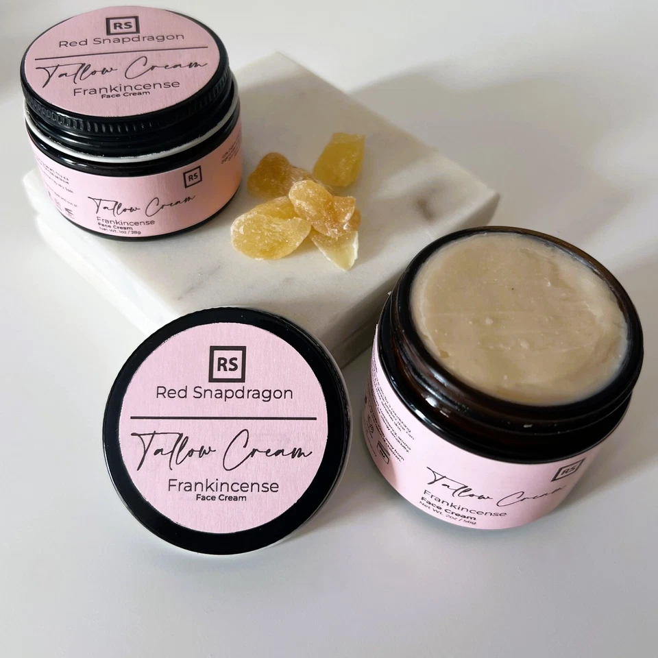 Frankincense Tallow Face Cream | Organic All Natural | Whipped Grass Fed Beef - Image 2 of 4