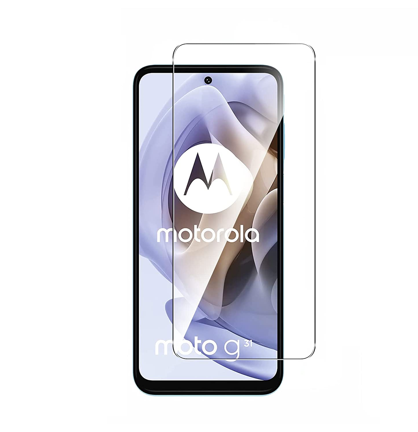 Black Case For Motorola Moto G31 / G41 Gel Cover Silicone+Glass Screen