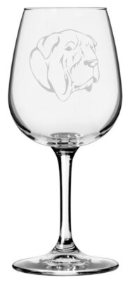 Bully Kutta (Pakistani Mastiff) Dog Themed Etched 12.75oz Wine Glass