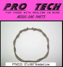PTMC 23 12"X.060 Scale Braided Line Search LBR Model Parts PRO TECH