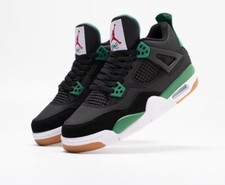 MEN'S SB x Jordan 4 Retro suede Black Green All Size US 7-12