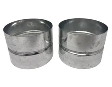 Hicarer 2 Pcs Galvanized Steel Metal Duct Connector 4 Inch Dryer Duct Extension