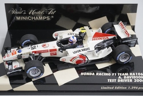 1:43 MINICHAMPS 400060036 Honda Racing F1 Team RA106 2006 #36 model car - Picture 3 of 9