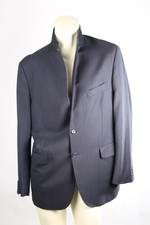 Vintage Ermenegildo Zegna Navy 100 Wool Traveller Blazer Suit Coat Mens Size 54