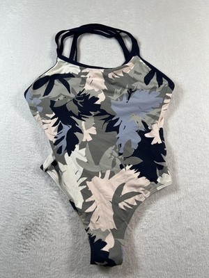 Carve Designs One Piece Swimsuit Womens Small Floral Print Crossback Athletic