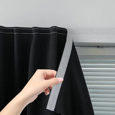 Adhesive Blackout Curtains- Self Stick Shades 35"W x 79"L Pack of 1 , Black