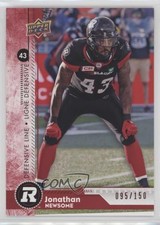 2018 Upper Deck CFL Red 95/150 Jonathan Newsome #123 0tc2