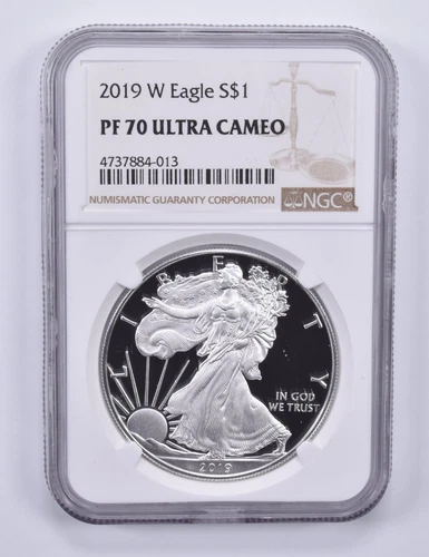 2019-W American Silver Eagle PF70 UCAM NGC Brown Label *1579