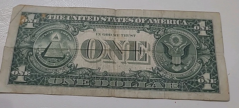 B 13111111 Binary Note 1969 Near Trailing All 1's + 1-3 Fancy $1 Dollar Bill ⬇️ - Image 3 of 4