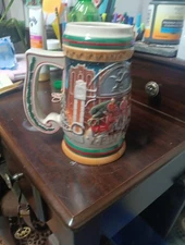Anheuser Busch-Budweiser CS313 "Home For The Holidays" 1997 Holiday Stein Beer