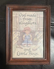 Boys wall decor -God Made Frogs, Slingshots And Little Boys