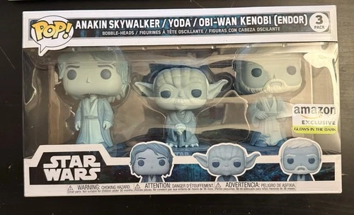 Funko Pop! Vinyl: Star Wars - Anakin Skywalker / Yoda / Obi- Wan Kenobi GLOW