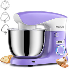 Batidora de pie C 6,5 cuartos de galón 10 velocidades cabezal inclinable batidora eléctrica de pie, batidora de cocina 3 en 1