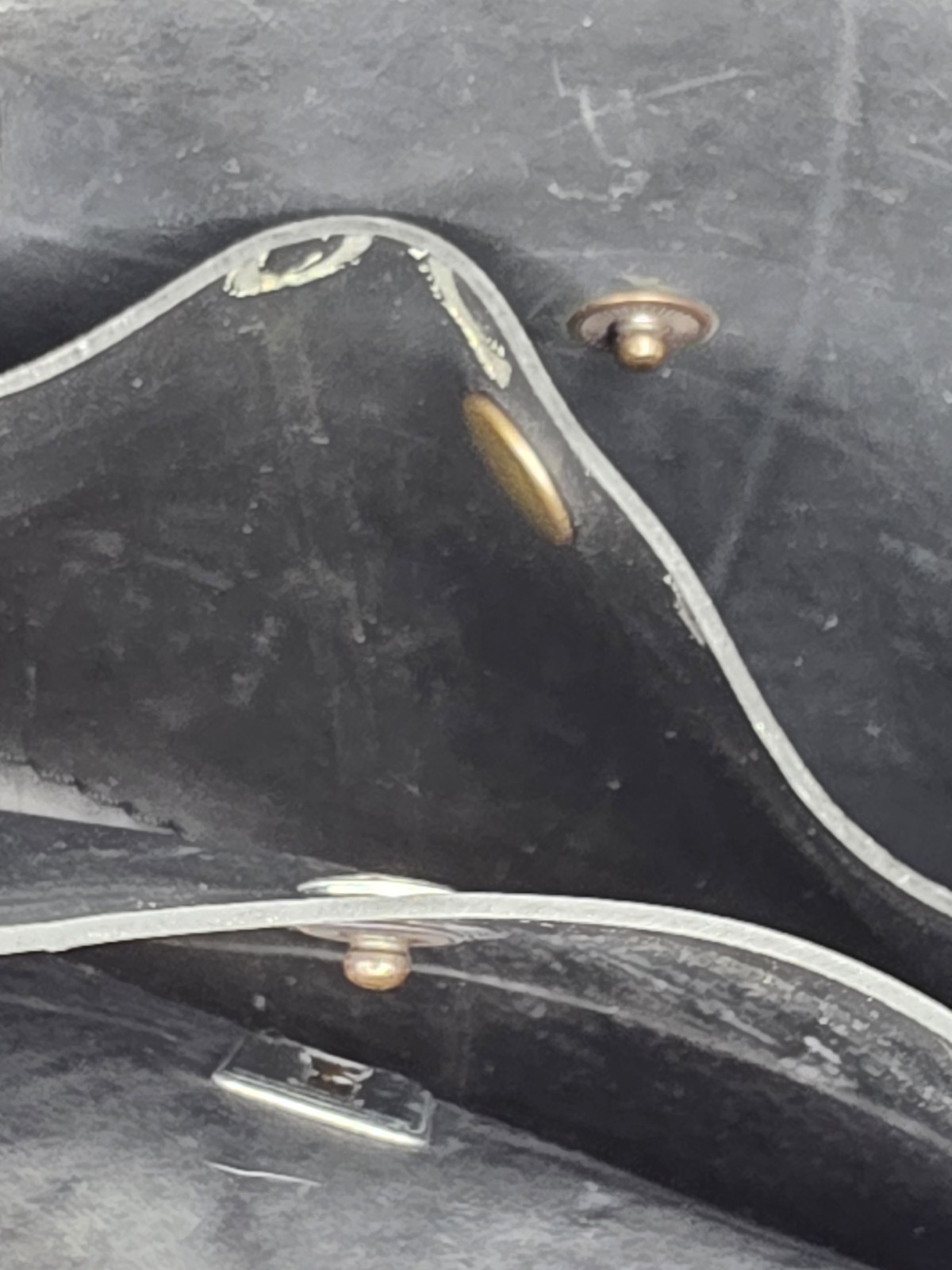 Vintage Asymmetric Rectangular Recycled Black Rub… - image 10