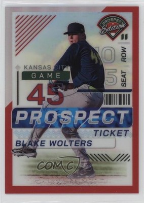 2024 Panini Prospect Edition Red Prizm 7/199 Blake Wolters #82 1l7v