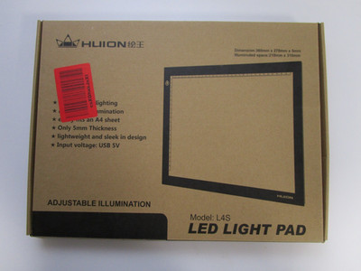 New Open Box- Huion L4S LED Light Box A4 Ultra-Thin Adjustable Tracing Light Pad