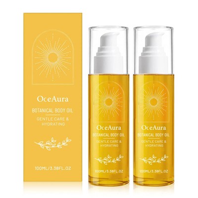 2 Pack Evora Botanical Body Oil 100ml Lightweight Moisturizing Oil for Dry Skin