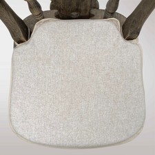 NATURAL LINEN COLOUR SMALL-SPINDLE BACK CHAIR SEAT PADS For Seats 36cms x 34cm