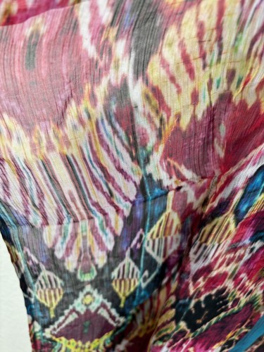 Plumero Kimono Soft Surroundings Mujer Pequeño Mediano Transparente Ikat 3EJ72 - Imagen 8 de 14