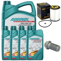MotoröL Filter Set Addinol 0W-30 9 Liter + Schraube FüR Mercedes E-Klasse W211