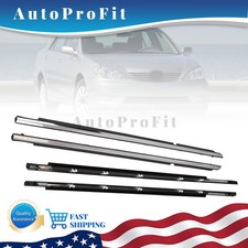 For 2002-2006 Toyota Camry Door Belt Molding Weatherstrip 4pcs Set New Us