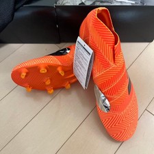Botines de fútbol Adidas Nemeziz 18 FG/AG naranja negro EE. UU. 8,5 modelo premium